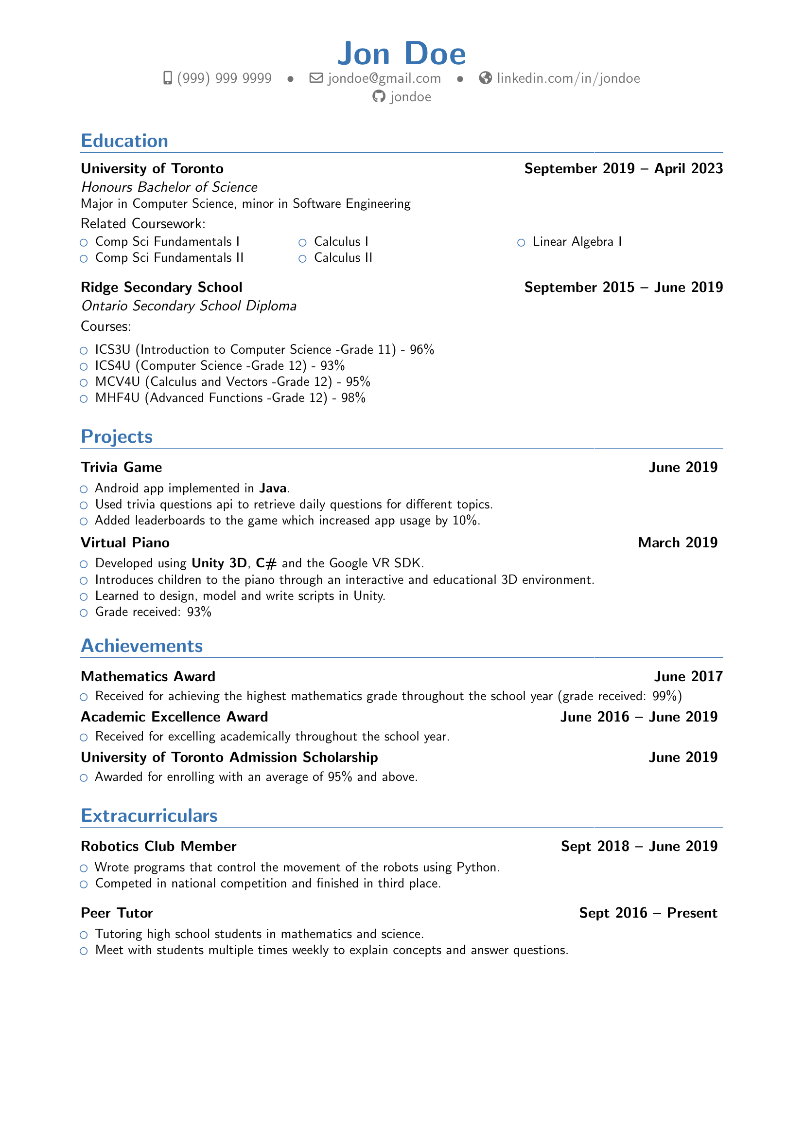 Santiago's Resume Template